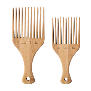 Peigne à dents larges en bambou, outil de coiffure pour salon, grande taille - Product Image 1