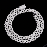 Collar de Cadena Infinito Chapado en Oro de 18K con Diamantes Moissanite VVS, Estilo Hip Hop, Personalizado, Venta al por Mayor, Envío Directo
