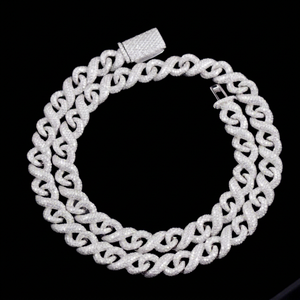 Custom Wholesale Drop Shipping 18K Gold Plated Hip Hop Infinity <b>Chain</b> VVS Moissanite Diamond Iced Out <b>Necklace</b> Link <b>Chain</b> - Product Image 1