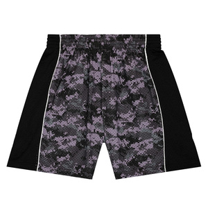 Pantalones Cortos de Baloncesto de Camuflaje para Hombre, con Franja Lateral, Cintura Elástica, Transpirables, de Poliéster Tejido, Estilo Casual - Product Image 3