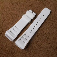 Bracelet de luxe haut de gamme en caoutchouc à ailettes de requin, étanche, respirant, réglable avec fermoir papillon