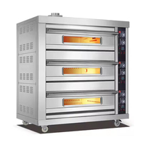 Four à pizza au gaz à 2 étages et 4 plateaux pour boulangerie commerciale
