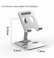 Support de téléphone portable pliable en aluminium, angle de vue réglable, conception stable, portable pour bureau/salon
