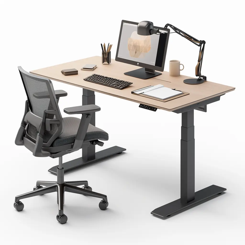 2024 New Silent Home Office Furniture Adjustable Height Elevating Desk Electric Standing Desk Modern Home Furniture