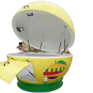 Remolque de Comida Portátil de Fibra de Vidrio, Kiosco con Forma de Naranja para Limonada, Carrito con Forma de Fruta para Aplicaciones de Comida Rápida - Product Image 1