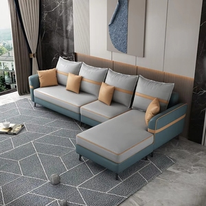 Set di <span class=keywords><strong>Divani</strong></span> Reclinabili in Stile Giapponese Moderno, <span class=keywords><strong>Divani</strong></span> Componibili in Morbida Pelle per Casa, Reception, Relax, Arredamento in Tessuto per Soggiorno - Product Image 2