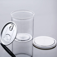 Échantillon Gratuit - Pot Transparent en PET de Qualité Alimentaire 300-500ML avec Couvercle à Vis pour Bonbons, Thé, Fruits Conservés, Stockage Alimentaire
