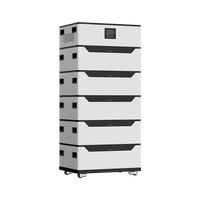 Batterie solaire domestique empilable 10 kWh 51,2 V 200 Ah avec onduleur tout-en-un, LiFePO4 Power Wall, BMS, télécommande, efficacité 95 %