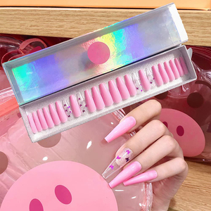 Cosmetic makeup press on nail packaging boxes press on nails box packaging luxury custom press on nail packaging box