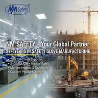 NMsafety 18 jauge HPPE ANSI coupe niveau 4 gants sandy nitrile enduit gants écran tactile gants de construction