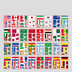 Tatuaggio Temporaneo Personalizzato con Logo per Tifosi di Calcio, Adesivo Decorativo con Bandiere USA, Canada, Messico per Partite di Calcio - Product Image 1