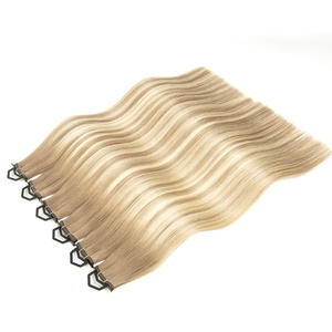 Vente chaude 12A russe Remy un donneur cheveux vierges bruts plus longs rapport de cheveux point culminant Piano couleur Double trame plate dessinée - Product Image 1