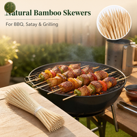 Brochettes en bambou personnalisées avec logo OEM ODM, bâtonnets en bois ronds et pointus imprimés, vente en gros, taille et longueur personnalisables, directement de l'usine