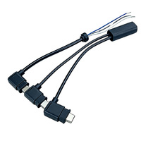 M12 USB Typ-C Steckverbinder 2-polig 0,8mm Buchse Wasserdichter Anschluss IP67 GEN 1 USB-C Kabelstecker mit Kabel