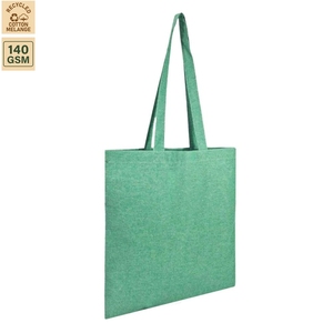 Sac fourre-tout en coton mélangé vert premium 38 x 42,5 cm, réutilisable, écologique, pour courses, voyages, bureau, usage quotidien, à porter à l'épaule - Product Image 2