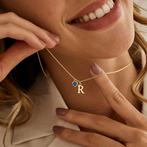 <span class=keywords><strong>Collana</strong></span> <span class=keywords><strong>con</strong></span> lettere personalizzate <span class=keywords><strong>con</strong></span> pietra di nascita 18k PVD piatto <span class=keywords><strong>oro</strong></span> <span class=keywords><strong>in</strong></span> acciaio inox catena di moda Instagram nome di te collane Set - Product Image 3