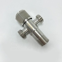 Vanne à trois voies domestique en acier inoxydable 304 G1/2 accessoires de robinet d'arrêt d'eau chaude et froide populaires pour leur durabilité