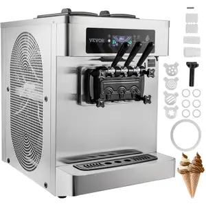SIHAO-9236ST 20-28L/H On Sale 2+1 Flavors Countertop Portable High Output Soft Serve Ice Cream Maker