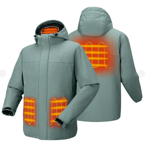 جاكيت رجالي يعمل بالبطارية مخصص USB ملابس ساخنة سوفتشيل مقاوم للماء ملابس عمل شتوية - Product Image 3