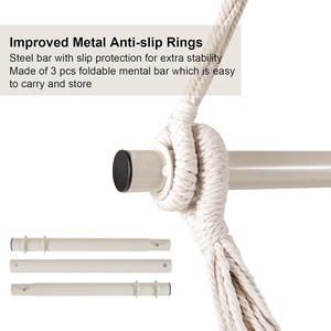 Silla colgante de malla tipo <span class=keywords><strong>hamaca</strong></span> con cuerda para porche, patio, dormitorio, interior, exterior y jardín - Product Image 6