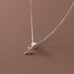 Collar en Forma de Y de Plata S925, Edición Coreana, Simple, con Cuentas de Perlas Ligeras, Colgante de Moda, Collares Personalizables con Perlas Sintéticas - Product Image 1