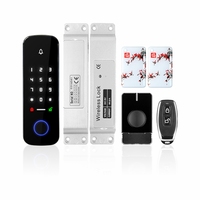 Kit de Control de Acceso Inalámbrico con Huella Dactilar, Sin Perforaciones, con Aplicación Inteligente, Logotipo Personalizado OEM, Cerradura Eléctrica de Cerrojo, Sistema Autónomo