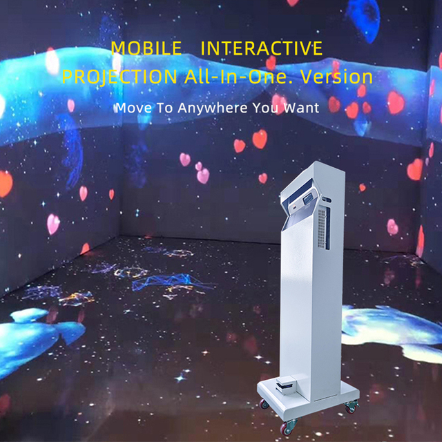 All-in-one Mobile Interactive Projection Floor Indoor/Outdoor PC Material High Brightness 5000 Lumens Amusement Park Mapping