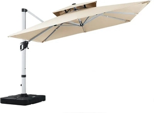 Sombrilla de <span class=keywords><strong>Patio</strong></span>-Paraguas voladizo grande a prueba de viento Rotación de 360 grados Paraguas cuadrado al aire libre para <span class=keywords><strong>patio</strong></span> trasero Jardín Cubierta Piscina - Product Image 5
