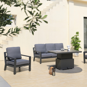 Mesa de Comedor Ajustable para Exteriores OSMEN Lanca, Mesa de Centro con Superficie de Aluminio, Muebles para Patio, Jardín y Balcón - Product Image 3