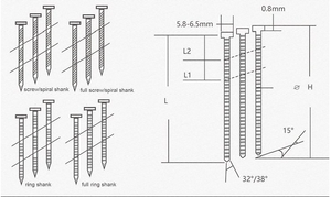 Gran oferta Senco Nailer Yellow Vinyl Coil Nails de Meite con tipos de vástago de anillo en espiral estriado suave embalado en cajas de cartón - Product Image 4