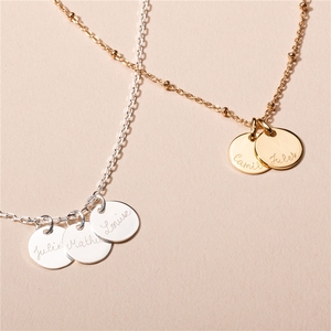 Inspire Jewelry <span class=keywords><strong>Collana</strong></span> in Acciaio Inossidabile con Incisione Personalizzata - Design a Tre Ciondoli, Logo Personalizzato, Gioielli Vuoti all'Ingrosso - Product Image 1