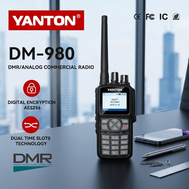 YANTON DM-980 Dual Mode Analog Digital Walkie Talkie Portable Radio