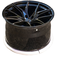 20 21 pouces voiture de course roues forgées 5x120 noir brillant jantes concaves profondes pour Corvette C7 C8 Z06