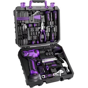 119 Juegos de Herramientas Eléctricas, Incluyendo Taladro/<span class=keywords><strong>Atornillador</strong></span> Inalámbrico de 8V, Martillo, Llave Inglesa, Kit de Herramientas Manuales Integrado - Product Image 1