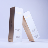 Boîtes pliantes en papier artistique réutilisables pour soins cosmétiques personnalisés, avec impression personnalisée, emballage en carton blanc
