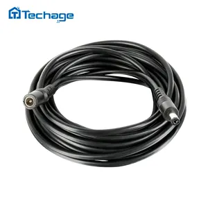 Tinosec-cable de alimentación impermeable para cámara de seguridad CCTV, adaptador de fuente de alimentación de 12v, Cable extensible, 5M