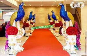 เสาทางเดินงานแต่งงานแบบดั้งเดิมแกะสลักสีทอง  ตกแต่งทางเดินงานแต่งงานด้วยการแกะสลักสีทองที่ดีที่สุด  เสาทางเดินงานแต่งงานรุ่นใหม่ล่าสุด สไตล์อเมริกัน - Product Image 3