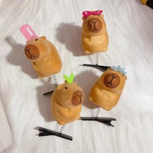 Épingles à cheveux Kawaii Capybara de style drôle de vente en gros d'épingles à cheveux de filles en peluche 3D de printemps de personnage d'<span class=keywords><strong>anime</strong></span> de dessin animé - Product Image 4