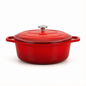 Cocotte ovale émaillée avec couvercle, cocotte à double poignée pour la cuisson du pain, ustensile de cuisson antiadhésif émaillé - Product Image 2