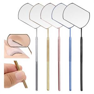 Miroir de maquillage professionnel multi-formes en acier inoxydable de haute qualité pour extensions de cils, avec accessoires et fournitures pour cils - Product Image 1