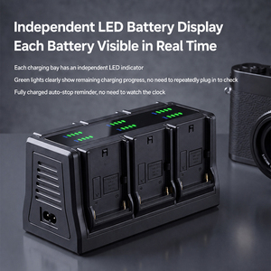 Chargeur de batterie NP-F 6 canaux avec prise standard européenne 100-240V pour Sony Canon <span class=keywords><strong>Nikon</strong></span>, destiné aux utilisateurs professionnels de la photographie sur le marché européen - Product Image 4