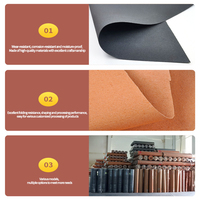 KEMERLIN Tissu sandwich recyclé noir en PU jaune pour doublure de chaussures, imperméable, résistant aux taches, écologique, pour canapé