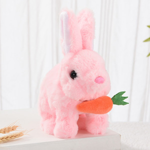 Peluche Lapin Carotte Électrique Parlante et Marchante, avec Oreilles Mobiles, Poupée Animale Interactive pour Enfants, Lapin de Pâques - Product Image 5