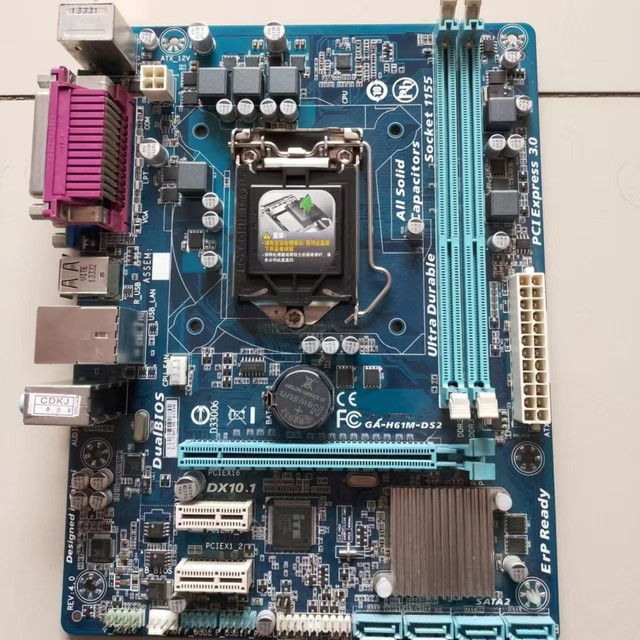 Wholesale Used Desktop Computer Second Hand H61M-DS2 Main Board Refurbished Pc Ddr3 H61 Motherboard