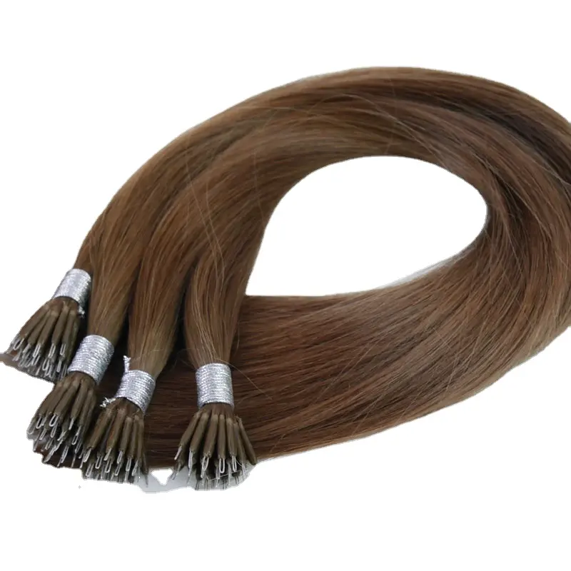 Wholesale Nano Ring hair 100% human Nano Tip Hair Extensions Cuticle Russian Hair