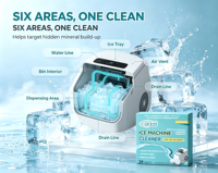 Solution d'entretien essentielle pour un résultat professionnel, glace cristalline et pure, nettoyant pour machine à glaçons
