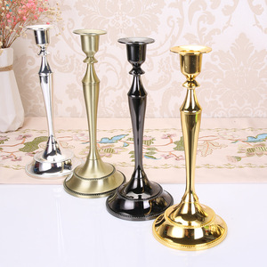 Métal Or Bronze <span class=keywords><strong>Noir</strong></span> Argent Européen Élégant <span class=keywords><strong>Bougeoir</strong></span> candélabre décoration de mariage Candélabre <span class=keywords><strong>Chandelier</strong></span> - Product Image 2
