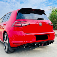 Nouveau diffuseur de pare-chocs arrière sport en ABS noir brillant avec éclairage pour VW Golf 7 GTI GTD 2013-2016