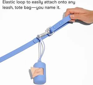 Dispensador de Bolsas para Excremento de Perro Huamaohengchun, con Anclaje para Correa, a Prueba de Fugas, con Sistema de Cierre Fácil, Recambios Incluidos, 1 Rollo, Portátil, de Cuero - Product Image 4