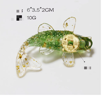 Vente en gros de cristal naturel gravier koi goutte colle résine petit poisson décoration poisson rouge cadeau décoration